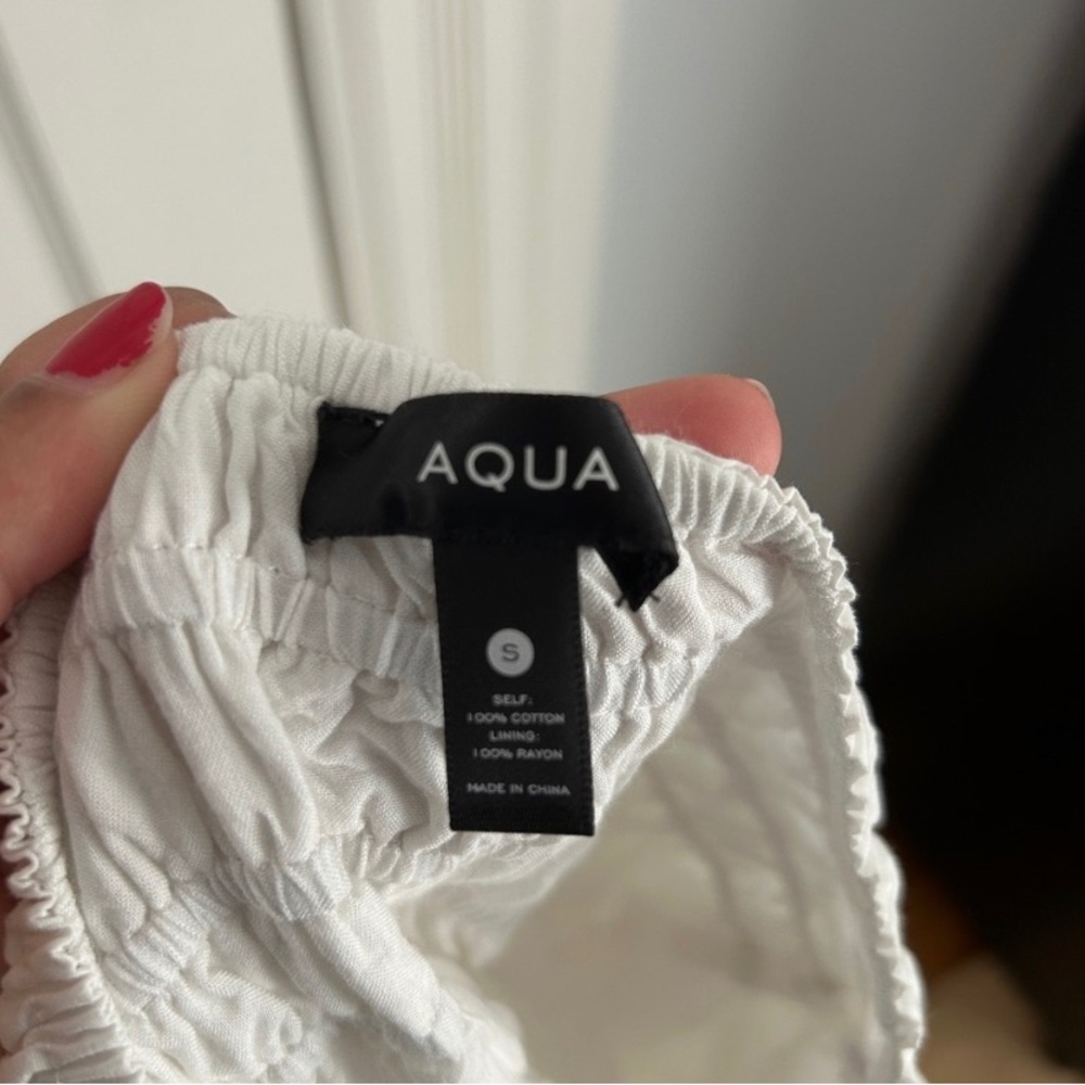 Aqua White Elastic Waistband - Picture 2 of 2